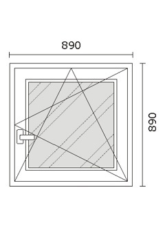 Disegni infissi in PVC - Finestra pvc sistema Aluplast a ribalta profilo ideal 4000 Round Line (5 camere)