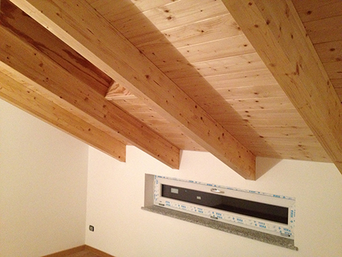 Recupero sottotetto con tetto a vista